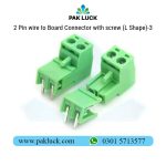 2 Pin wire to Board Connector with screw (L Shape) - Image 2