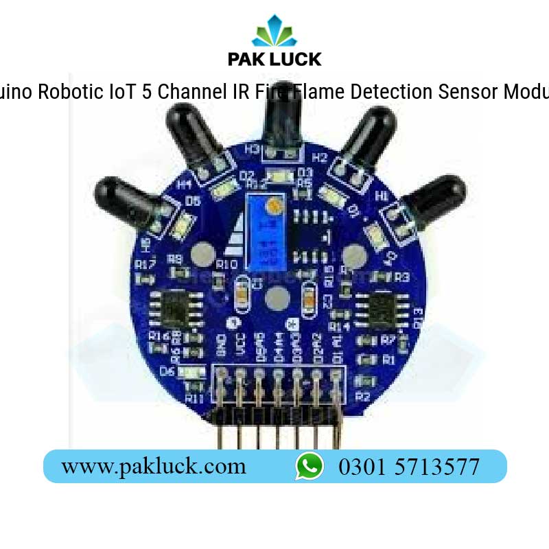Arduino-Robotic-IoT-5-Channel-IR-Fire-Flame-Detection-Sensor-Module Arduino Robotic IoT 5 Channel IR Fire Flame Detection Sensor Module - Image 1