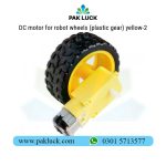 DC motor for robot wheels (plastic gear) yellow - Image 2