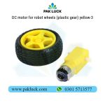 DC motor for robot wheels (plastic gear) yellow