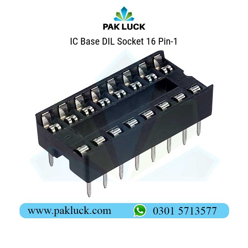 IC-Base-DIL-Socket-16-Pin IC Base DIL Socket 16 Pin - Image 1