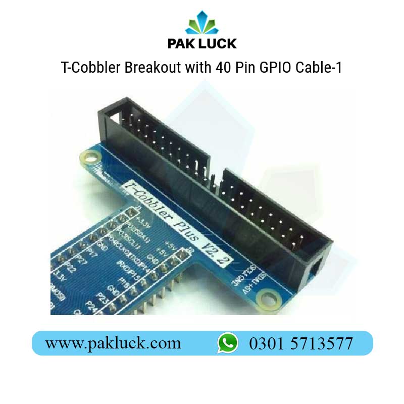 T-Cobbler-Breakout-with-40-Pin-GPIO-Cable T-Cobbler Breakout with 40 Pin GPIO Cable - Image 1